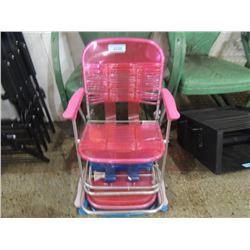 LOT 4 SMALL CHILDRENS FOLDING CHAIRS