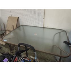 GLASS TOP PATIO TABLE