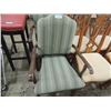 Image 2 : LOT 2 STRIPED UPHOLSTERED ARM CHAIRS