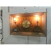 Image 3 : VINTAGE WALL CLOCK LIGHT FRAMED ART