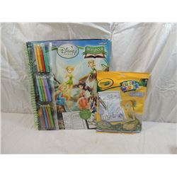 LOT 2 DISNEY FAIRIES ART BOOKS, COLORING BOOKS