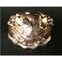 Mens Eagle Sterling Ring