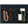 Image 2 : Group of 4 Native Style Nugget Necklaces
