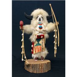 Vintage White Buffalo Dancer by J. Vandever (Navajo)