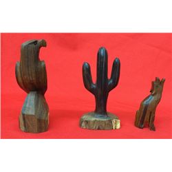 Group of 3 Ironwood Carvings