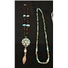 Image 5 : Group of 3 Turquoise and Sterling Necklaces