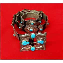 Vintage Navajo Concho Belt by Ben Yazzie