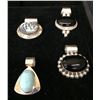 Image 5 : Group of 6 Sterling Pendants