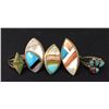 Image 4 : Vintage Native Inlay Ring Lot