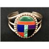 Image 3 : Multi-Stone Channel Inlay Cuff Bracelet