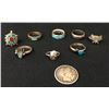 Image 1 : Group of 8 Vintage Navajo Rings