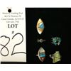 Image 4 : Group of 5 Navajo Inlay Rings