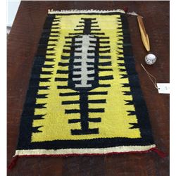 Rug, Flute and Pottery Lot