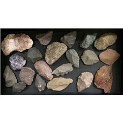 Various Hand Axes / Scrapers / Points from Museum