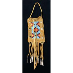 Apache Beaded Leather Bag