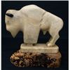 Image 1 : Hand-carved Alabaster Buffalo Statue