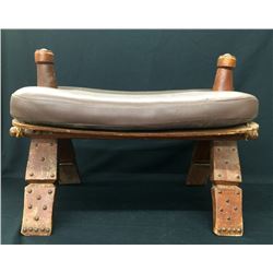 Antique Camel Saddle Footstool