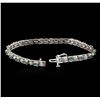 Image 3 : 14KT White Gold 4.00ctw Chrysoberyl and Diamond Bracelet