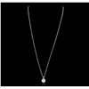 Image 2 : 14KT White Gold 0.92ctw Diamond Pendant With Chain