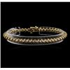 Image 1 : 14KT Yellow Gold 1.95ctw Diamond Tennis Bracelet