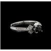 Image 2 : 1.27ctw Black Diamond Ring - 18KT White Gold