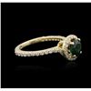 Image 2 : 14KT Yellow Gold 1.36ct Garnet and Diamond Ring