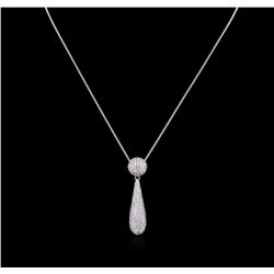 1.52ctw Diamond Pendant With Chain - 18KT White Gold