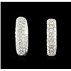 Image 1 : 1.01ctw Diamond Earrings - 14KT White Gold
