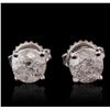 Image 1 : 14KT White Gold 1.44ctw Diamond Stud Earrings