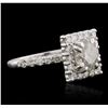 Image 2 : 14KT White Gold 2.43ctw Diamond Ring