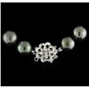 Image 2 : Tahitian Cultured Pearl Necklace with 14KT White Gold Diamond Clasp