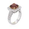 Image 3 : 14KT Two-Tone Gold 2.19ct Morganite and Diamond Ring