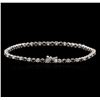 Image 2 : 1.58ctw Black Diamond Tennis Bracelet - 14KT White Gold