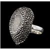 Image 2 : Silver 1.84ct Druzy Quartz and Cubic Zirconia