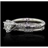 Image 2 : 14KT White Gold 1.51ctw Diamond Wedding Set