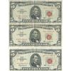 Image 1 : 1963 $5 Red Seal Bill Lot of 3