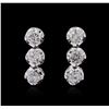 Image 1 : 14KT White Gold 1.27ctw Diamond Earrings