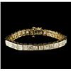 Image 1 : 14KT Yellow Gold 25.71ctw Diamond Tennis Bracelet