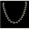 Image 1 : Tahitian Cultured Pearl Necklace With 14KT White Gold Diamond Clasp
