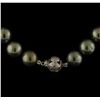Image 2 : Tahitian Cultured Pearl Necklace With 14KT White Gold Diamond Clasp