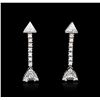 Image 1 : 14KT White Gold 0.84ctw Diamond Earrings