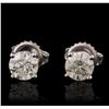 Image 1 : 14KT White Gold 1.30ctw Diamond Stud Earrings