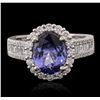 Image 1 : 14KT Two-Tone Gold 1.97ct Tanzanite and Diamond Ring
