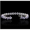 Image 3 : 14KT White Gold 30.68ctw Tanzanite Bracelet