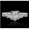 Image 1 : 14KT White Gold EGL Certified 2.31ctw Diamond Ring