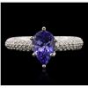 Image 1 : 14KT White Gold 1.58ct Tanzanite and Diamond Ring
