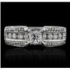Image 1 : 14KT White Gold 1.20ctw Diamond Ring