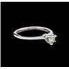 Image 2 : 14KT White Gold 0.37ct Round Cut Diamond Solitaire Ring