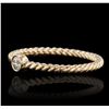 Image 2 : 14KT Rose Gold 0.09ctw Diamond Ring