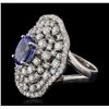 Image 2 : 14KT White Gold 2.55ct Tanzanite and Diamond Ring